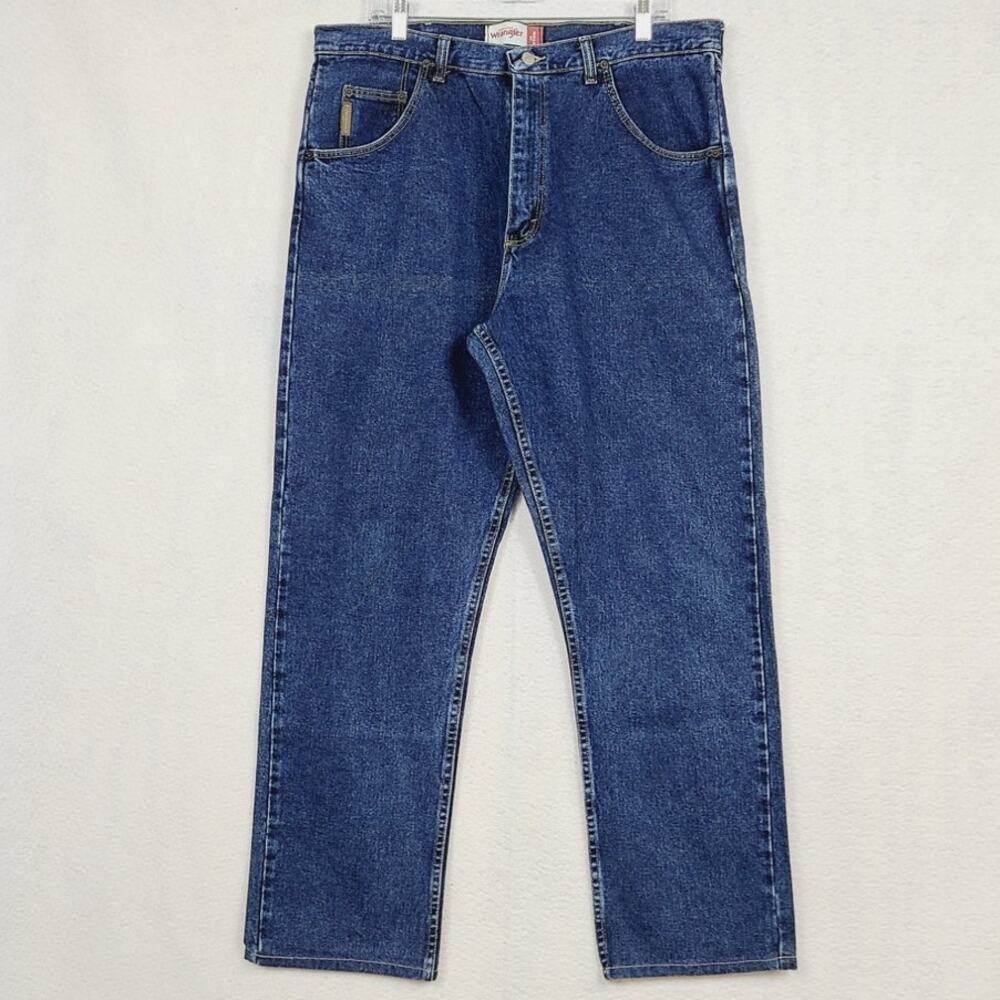 Wrangler Jeans Dark Wash, Regular Fit, Men Size 38/32, EUC